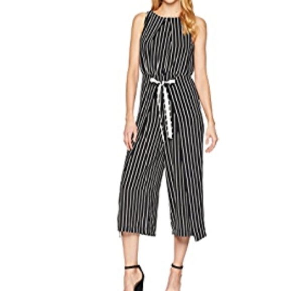 Pants Jumpsuit Suze 12 NWT Black White Pinstripes - Picture 8 of 8